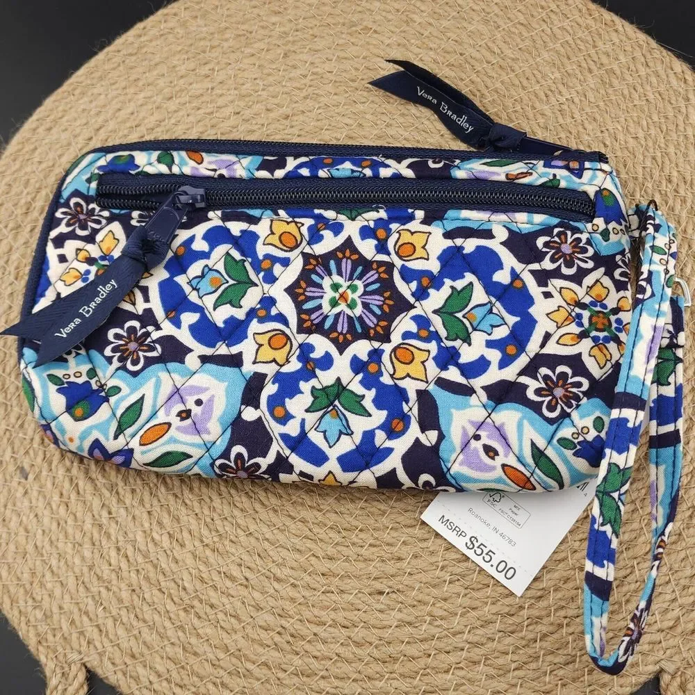 Vera Bradley RFID Slim Wristlet Wallet Quilted Floral NWT - Picture 5 of 5